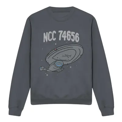 (M, Charcoal) Star Trek Unisex Adult The Intrepid Class Sweatshirt