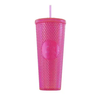 Starbucks Holiday Studded Tumbler Neon Pink,24 fluid ounce