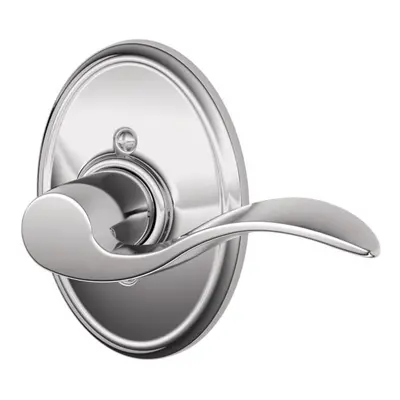 SCHLAGE Accent Lever with Wakefield Trim Non-Turning Lock in Bright Chrome - Right Handed