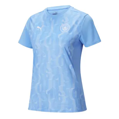 (S) Man City Prematch SS Shirt (Light Blue) - Womens