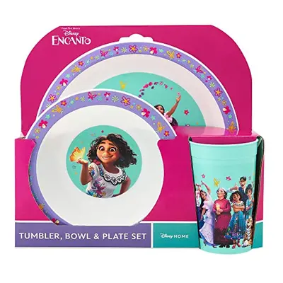 Encanto Kids Tableware Set â Piece Reusable PP Plate, Bowl & Cup for Children - Tumbler & Dinn