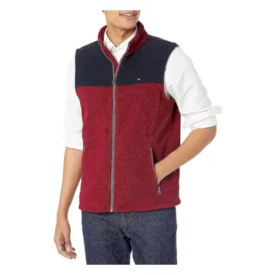 Tommy Hilfiger Mens Polar Fleece Vest NavyRed Small