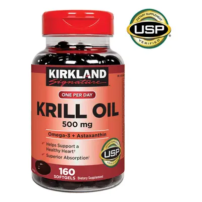 Kirkland Signature One Per Day Krill Oil, mg, Omega-3 + Astaxanthin, Softgels