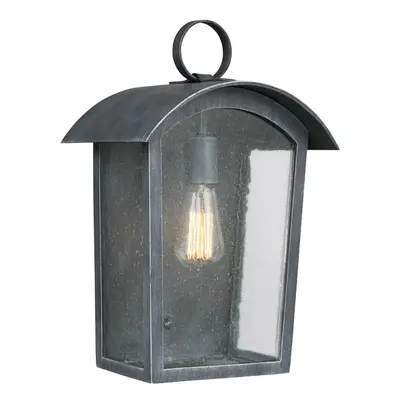 Outdoor IP44 Bulb Wall Light Lantern Ash Black LED E27 60W d00764