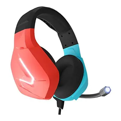 Gaming Headset with Mic Compatible for Nintendo Switch OLED and Lite Joycon Color Match with Led