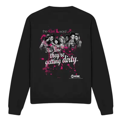 (XL, Black) The Real Word Unisex Adult Dirty Sweatshirt