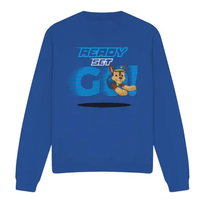 (M, Royal Blue) Paw Patrol Unisex Adult Ready Set Go! Chase Sweatshirt