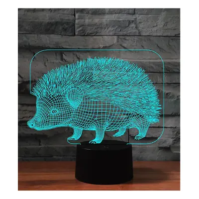 (hedgehog, remote controller) Creative 3d Spider Shape Night Light Color Changing Usb Powered Le