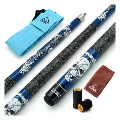 cUESOUL inch 19oz Maple Pool cue Stick Kit- Rock The World Stylish Pattern cue Design in Blue Pa