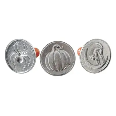 Nordic Ware Spooky Cast Cookie Stamps, 3-inch rounds, Silver