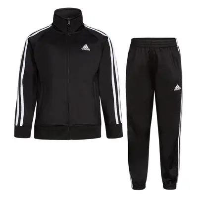 adidas Boy's Tricot Tracksuit Jacket Jogger Pant Set Black 2T