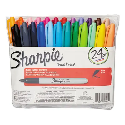 Sharpie Fine Point Permanent Markers 24/Pkg-Assorted Colors