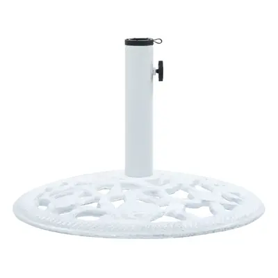 vidaXL Umbrella Base Patio Parasol Base Umbrella Holder White kg Cast Iron