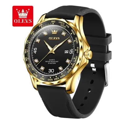 (black,gold) The New Top Men&apos;s Watch Green Water Ghost Quartz Watch The Night Light Leather