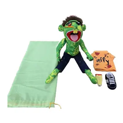 (Zombie Jeffy, 55cm/21.65in) Funny Zombie Rock Jeffy Puppet Parent Child Interaction Plush Doll 