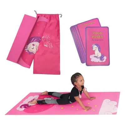 (Unicorn) Kids Yoga Mat Set for Boys & Girls - Doll