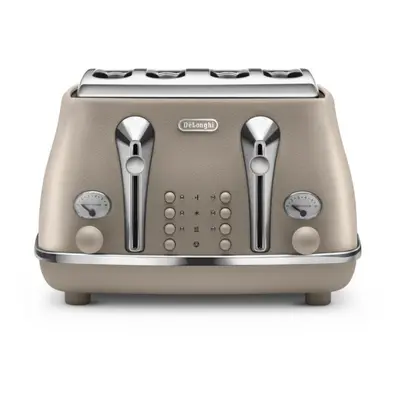 De'Longhi Elements CTOE4003BG 4-Slice Toaster - Beige