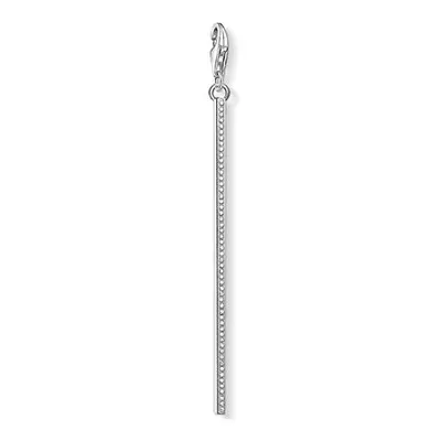 Thomas Sabo Women's Sterling Silver Charm Vertical Bar Silver Club Pendant Y0029-051-14