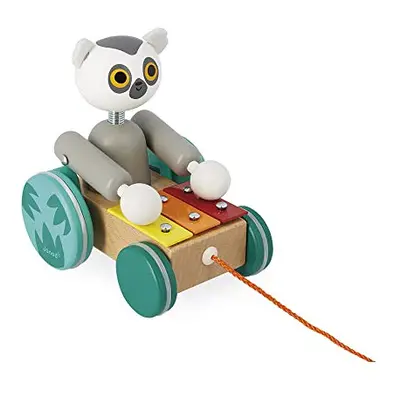 - Tropik Pull-Along Lemur Xylophone - 2-in-1 Wooden Early-Learning Toy - Musical Educational Toy