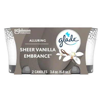 Glade Candle Jar Air Freshener Sheer Vanilla Embrace oz Count