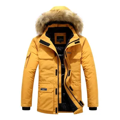 (yellow, 5XL) Cotton-padded Jacket Men&apos;s Autumn And Winter Thickened Cotton-padded Jacket M