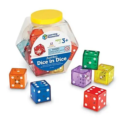 Learning Resources Jumbo Dice in Dice, Dice, Jumbo Dice, Math Dice, Ages 3+, Set of