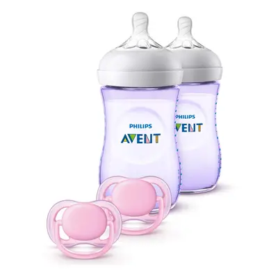 Philips Avent Natural Baby Bottle Purple Gift Set SCD113/23