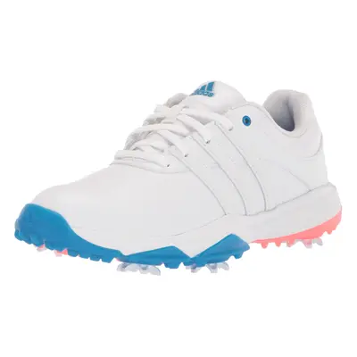 adidas Junior TOUR360 Golf Shoes Footwear White/Iron Metallic/Blue Rush US Unisex Big Kid