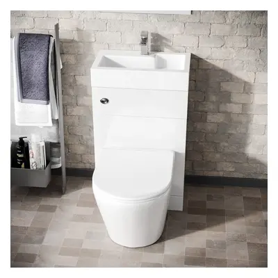 Debra in Compact Basin and Back To Wall Toilet Combo Space Save Cloakroom