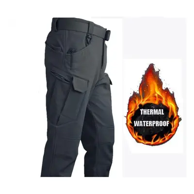 (Gray X7 Pant, XL(75-85kg)) US Military Army SharkSkin SoftShell Tactical Windproof Waterproof J