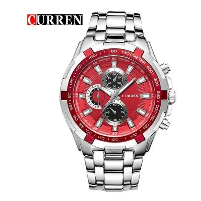 (red) Curren Brand Luxury Watches Men Sports Business Casual Quartz Wrist Watches Military Wrist