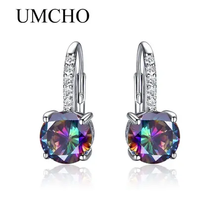 (multicolor) Umcho Sky Blue Female Earrings Christmas Mother&apos;s Day Valentine&apos;s Day Jew