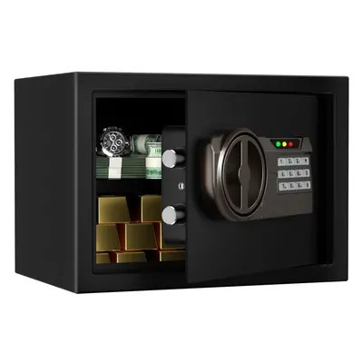 (17L) Fireproof safe, home safe lock box, safe with sensor light and double digital keypad, home