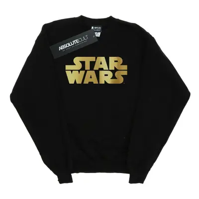 (M, Black) Star Wars Mens Gold Logo Sweatshirt