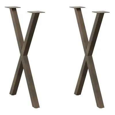 (natural, x (72-73) cm (40 mm)/ pcs) vidaXL Dining Table Legs X-Shaped Desk Legs Kitchen Metal F