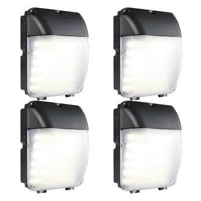 4 PACK Outdoor IP65 Bulkhead Wall Light - 30W Cool White LED - Weatherproof