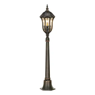 Outdoor IP44 Bulb Bollard Lamp Post Style Walnut LED E14 60W