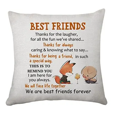 Gifts for Best Friend Women Best Friends Cushion Covers Reminder Pillow Cover Gifts for BFF Frie