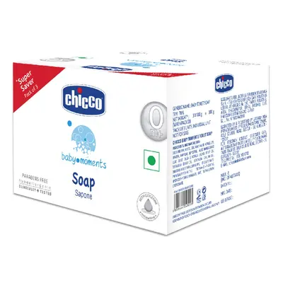 Chicco Baby Moments Soap pack of 3(300gm)