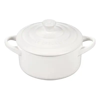 Le Creuset Stoneware Mini Round Cocotte oz White