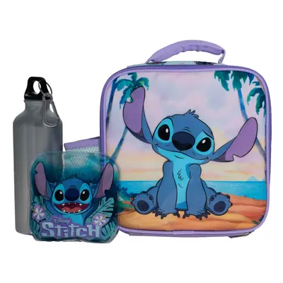 DISNEY Stitch Lunch Box Set for Boys Girls Stainless Steel Water Bottle with Carabiner Clip and 