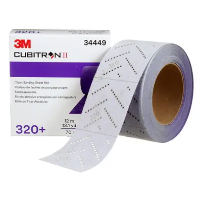 3M Cubitron II Hookit Abrasive Sheet Roll, 34449, Multi-Hole, mm x m, 320+ Grade, Automotive San