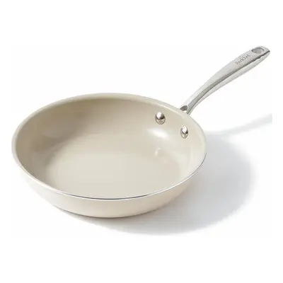 (28 cm, Beige) Non-stick frying pan cm ceramic non-stick wok 11-inch cooking pan with scald-proo