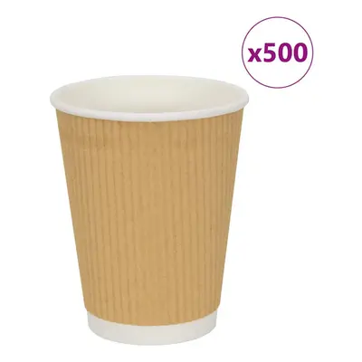 (300ml) vidaXL Paper Coffee Cups Disposable Cup Coffee Hot Beverage Cup pcs Brown