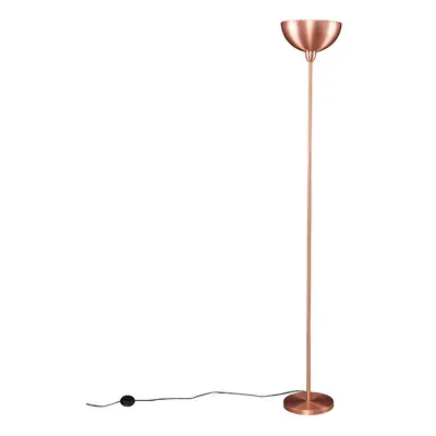 Modern Copper Uplighter Floor Lamp with a Bowl Shaped Shade - Complete with a 6w LED GLS Bulb [3