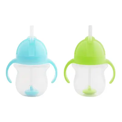 Munchkin Click Lock Ounce Weighted Flexi-Straw Cup (2 Count Green/B