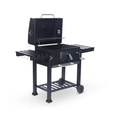 (A) BBQ Grill Smoker Barbecue Charcoal Outdoor Garden