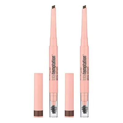 Maybelline Total Temptation Eyebrow Definer Pencil, Medium Brown, count