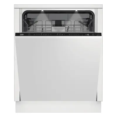 Beko CornerIntense BDIN38650C Fully Integrated Standard Dishwasher - Black Control Panel - Place