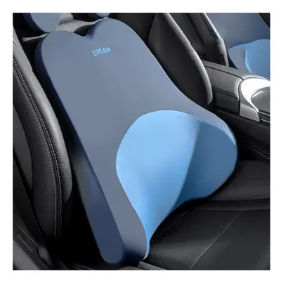 (Blue-Waist pillow) Car Lumbar Support Headrest Neck Pillow Universal Soft Neck Cushion Auto